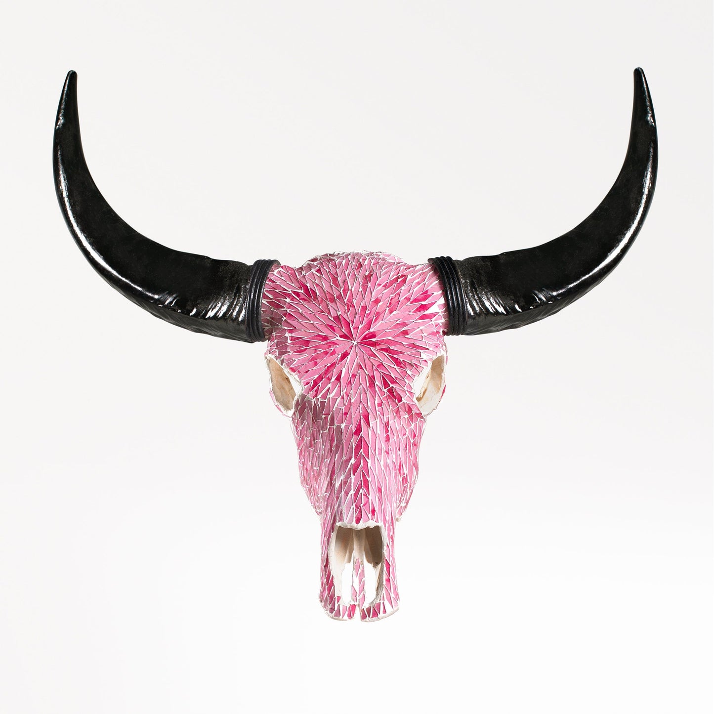 Buffalo Skull -  Pink Mirror // Mosaic Finish