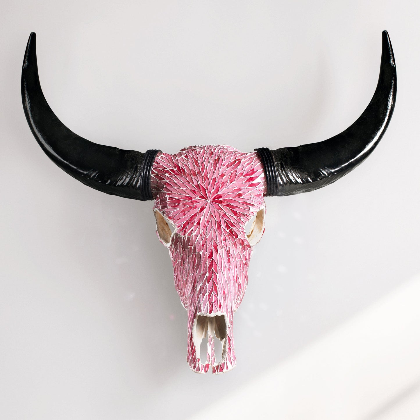 Buffalo Skull -  Pink Mirror // Mosaic Finish