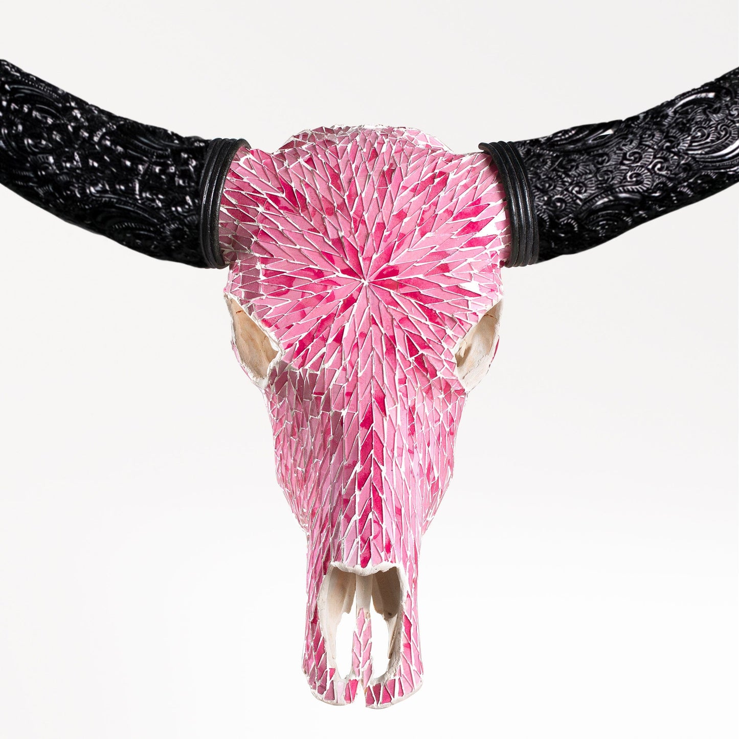 Buffalo Skull -  Pink Mirror // Mosaic Finish