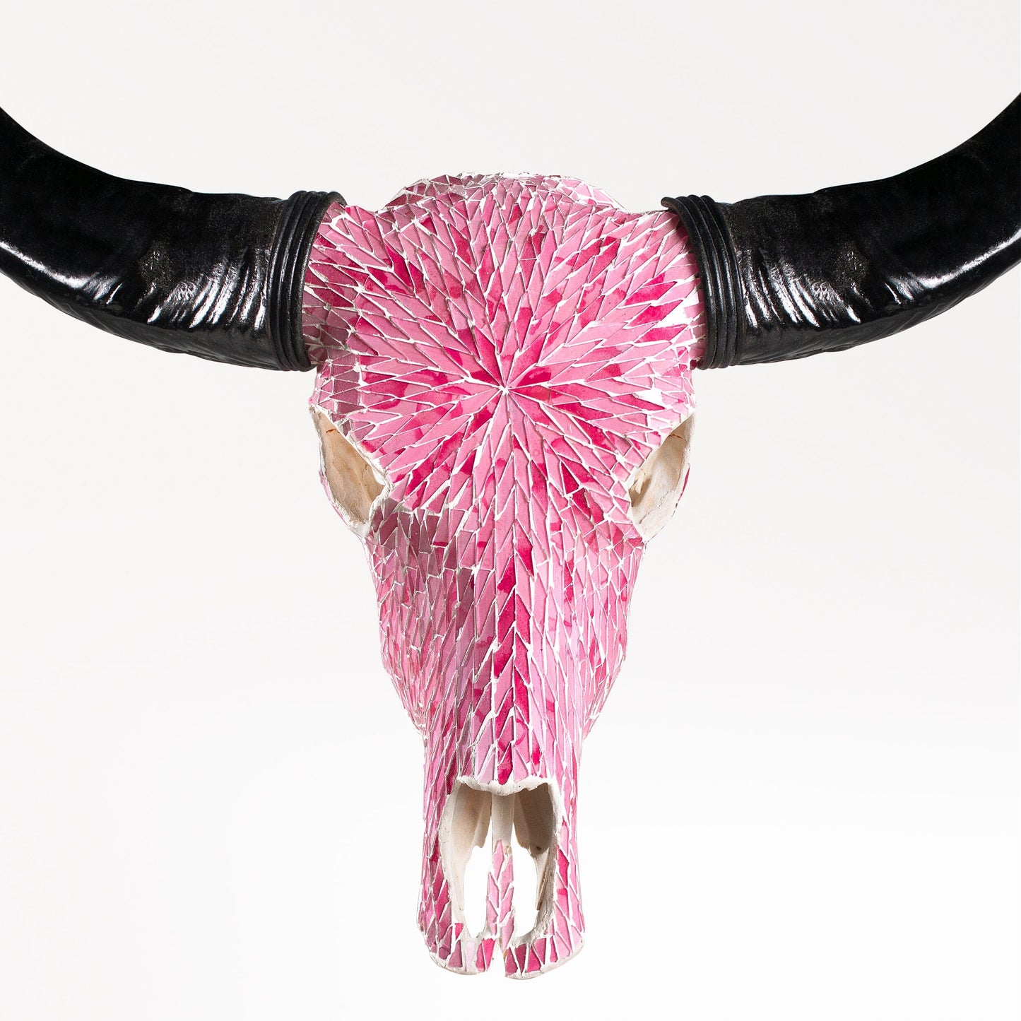 Buffalo Skull -  Pink Mirror // Mosaic Finish