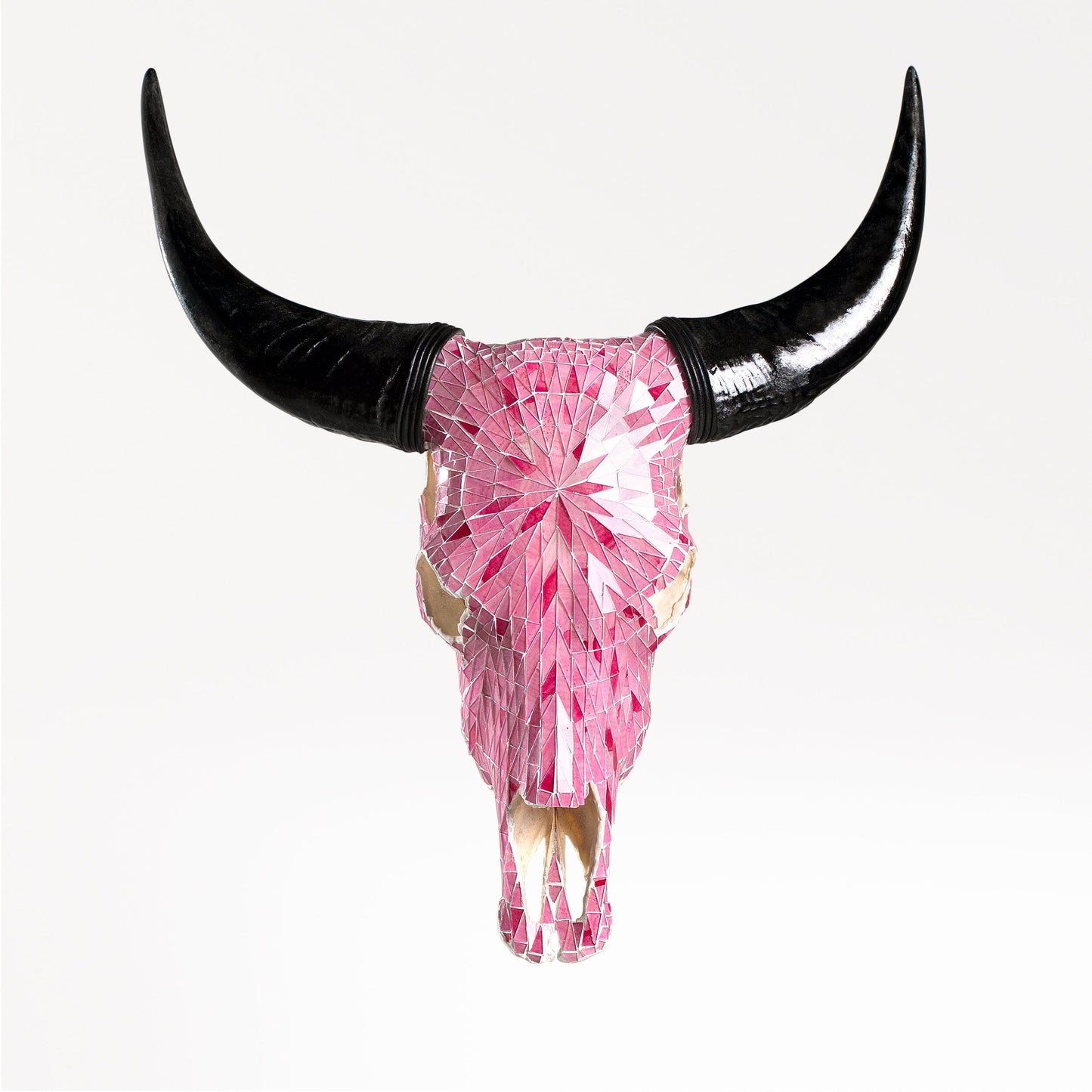 Cow Skull - Pink Mirror // Mosaic Finish