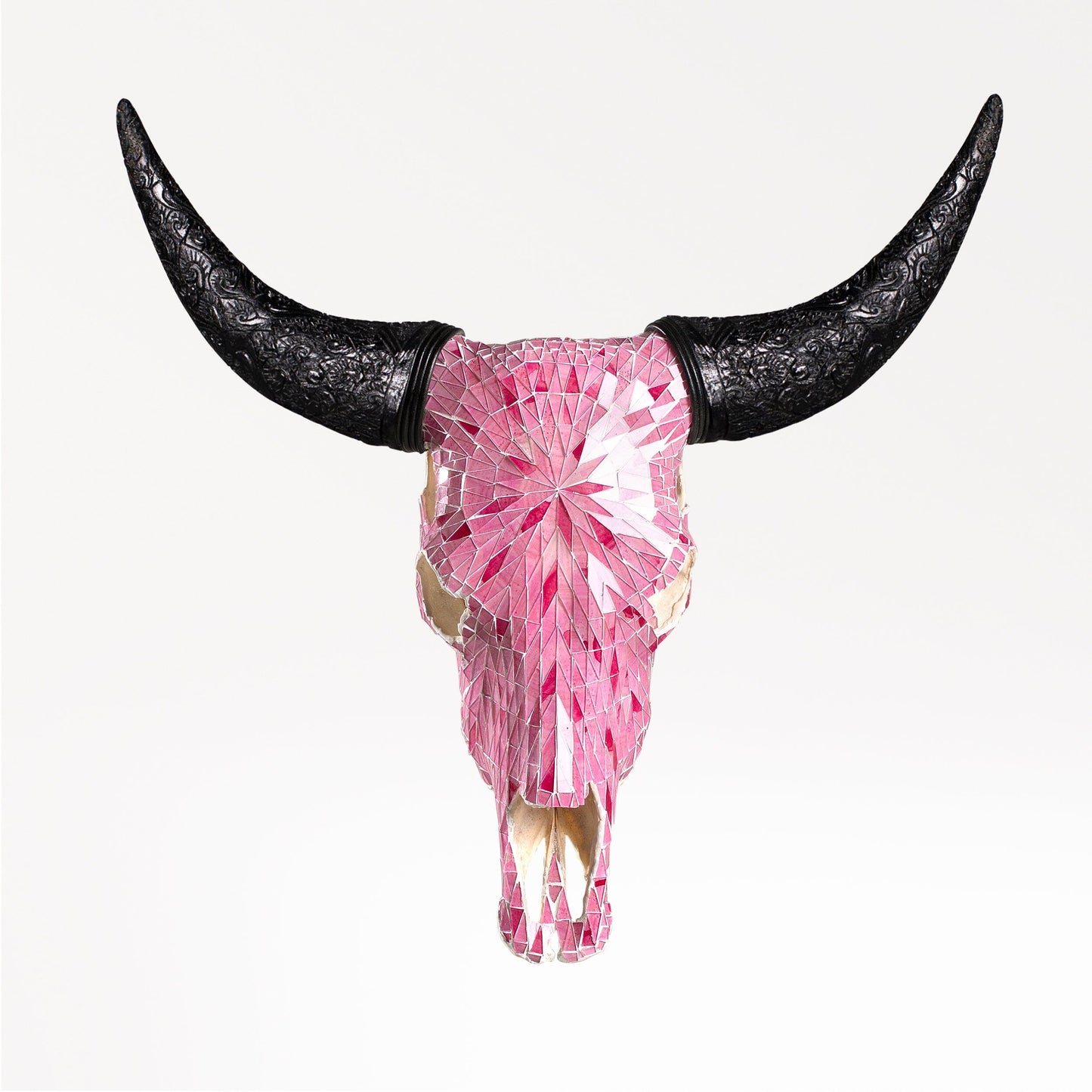 Cow Skull - Pink Mirror // Mosaic Finish