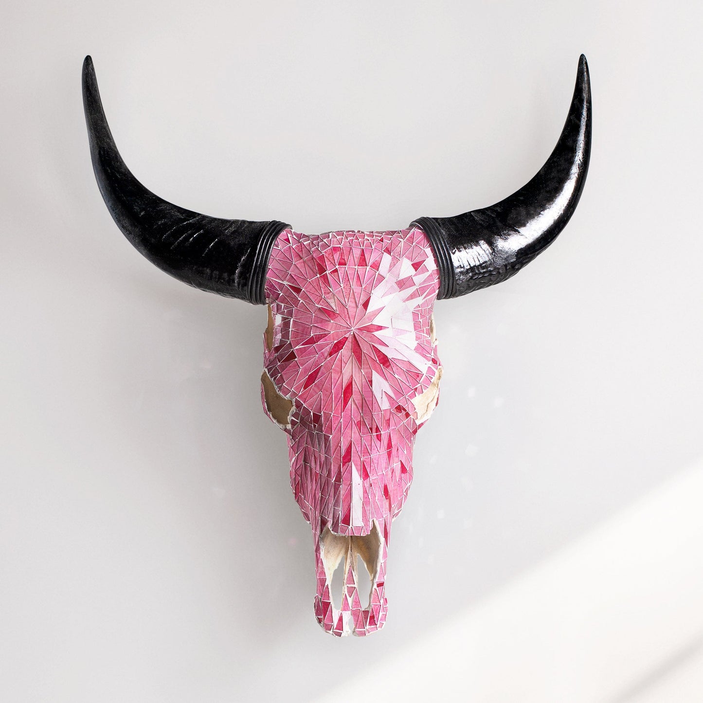 Cow Skull - Pink Mirror // Mosaic Finish
