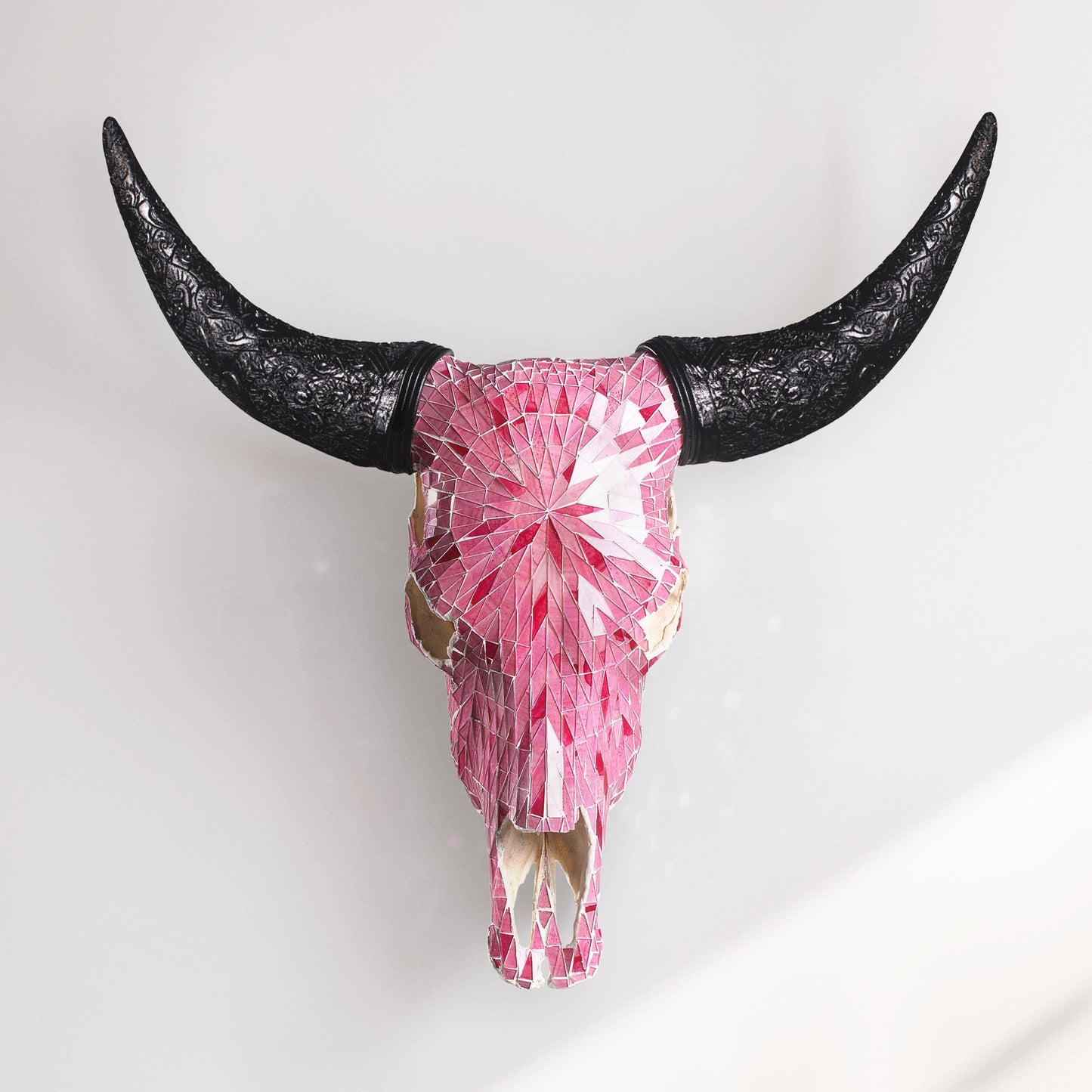 Cow Skull - Pink Mirror // Mosaic Finish