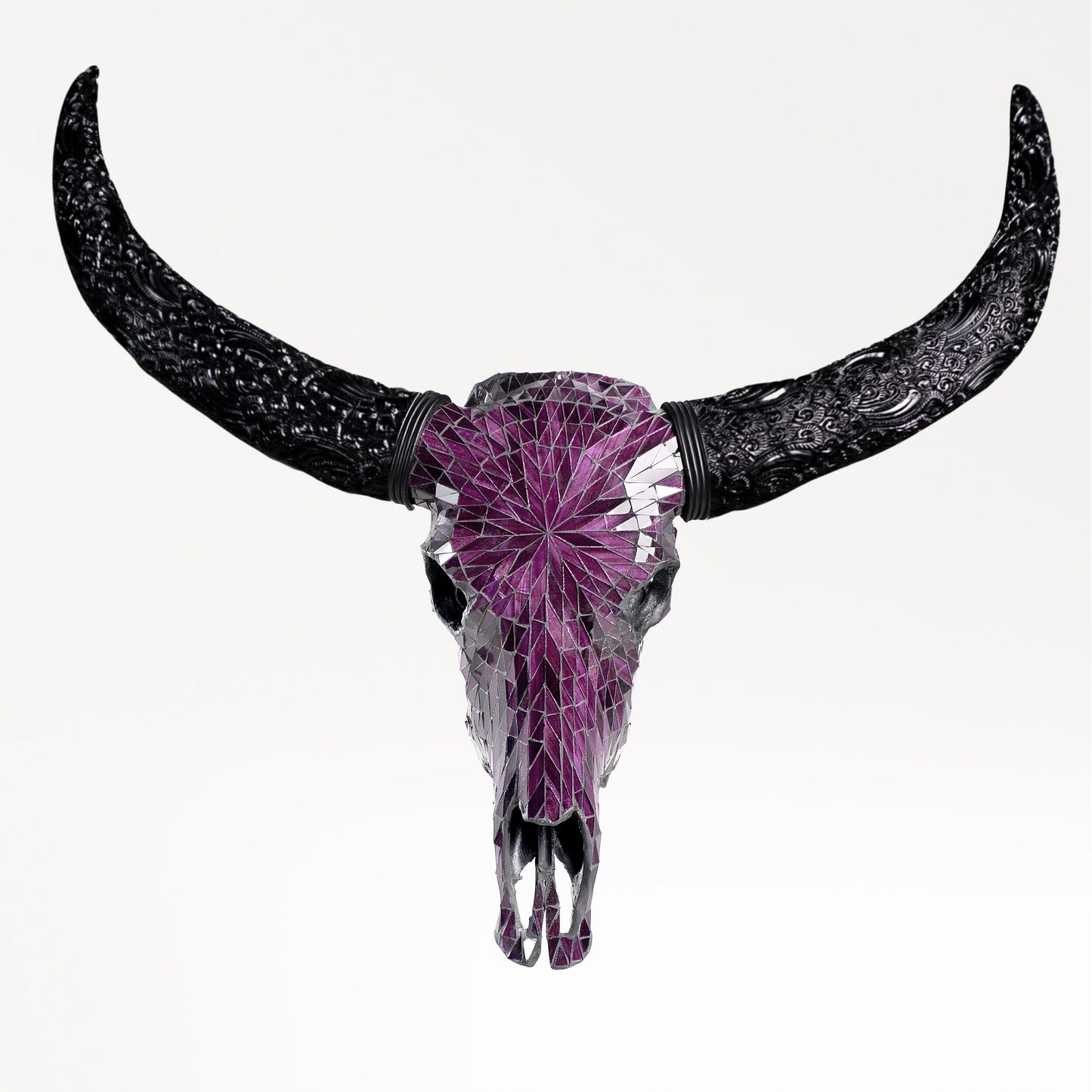 Buffalo Skull - Purple Mirror // Mosaic Finish