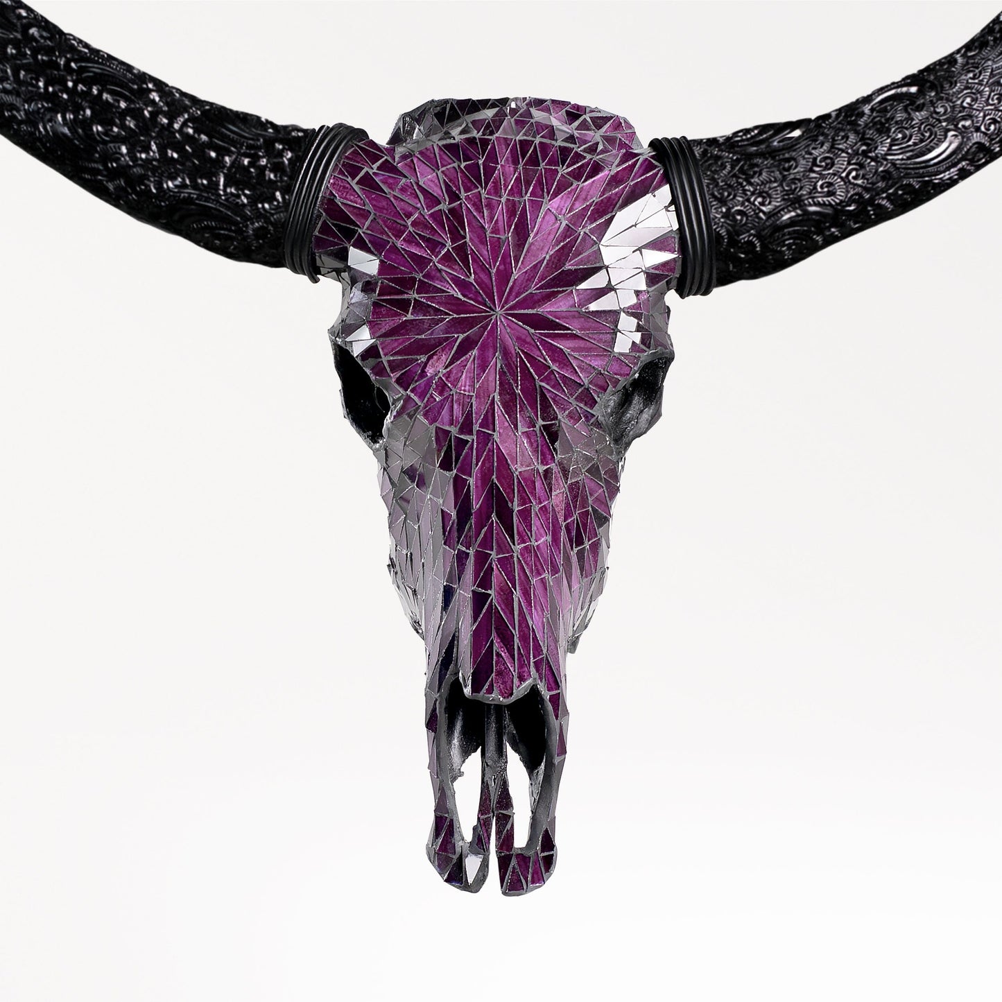 Buffalo Skull - Purple Mirror // Mosaic Finish