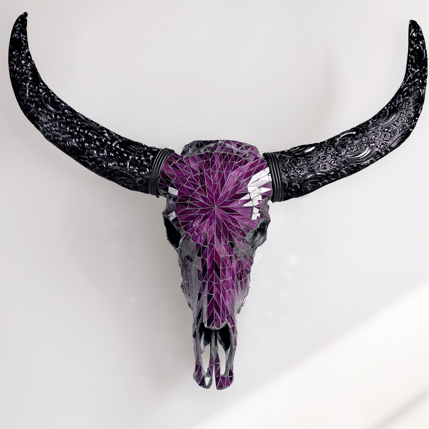 Buffalo Skull - Purple Mirror // Mosaic Finish