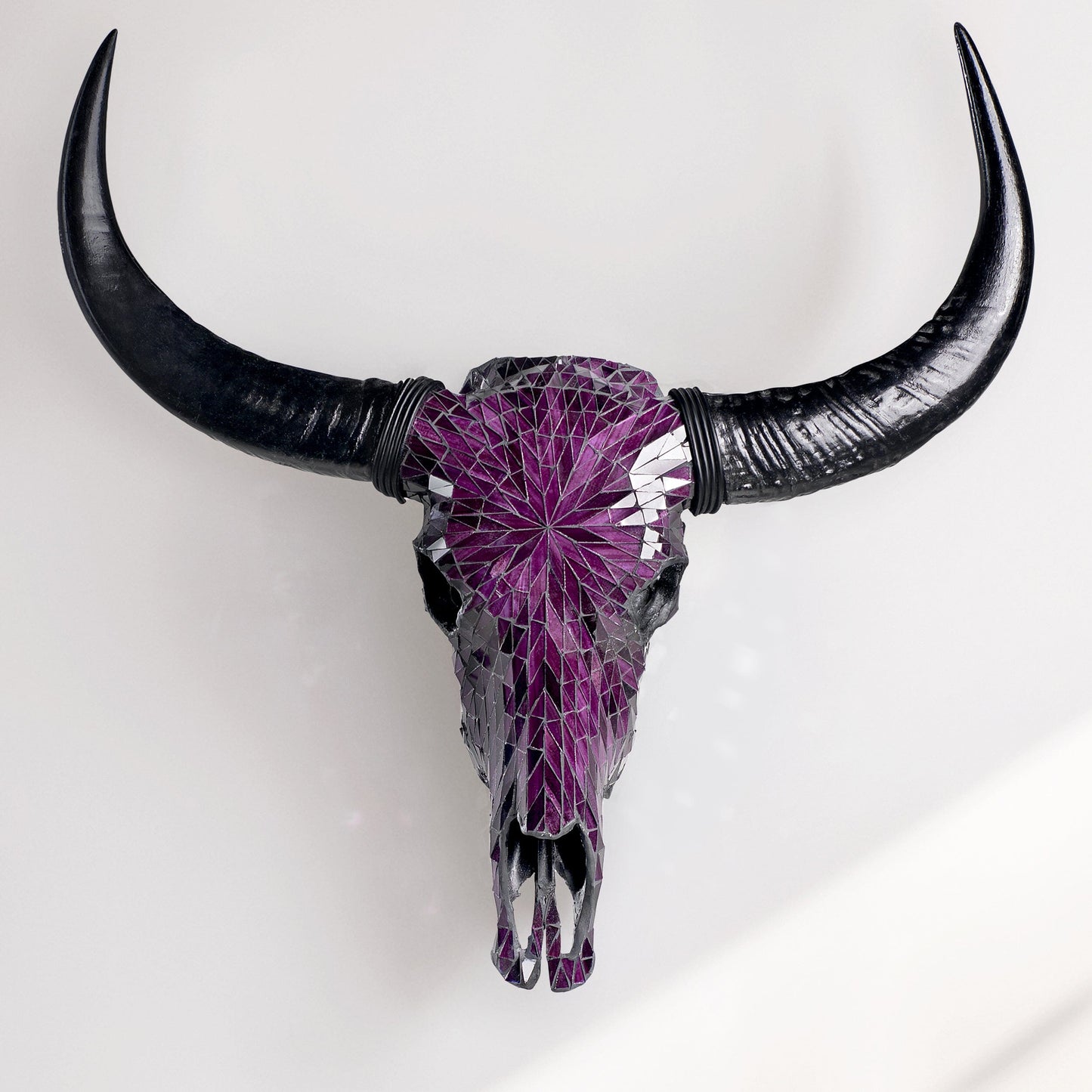 Buffalo Skull - Purple Mirror // Mosaic Finish