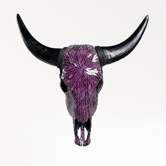 Cow Skull - Purple Mirror // Mosaic Finish