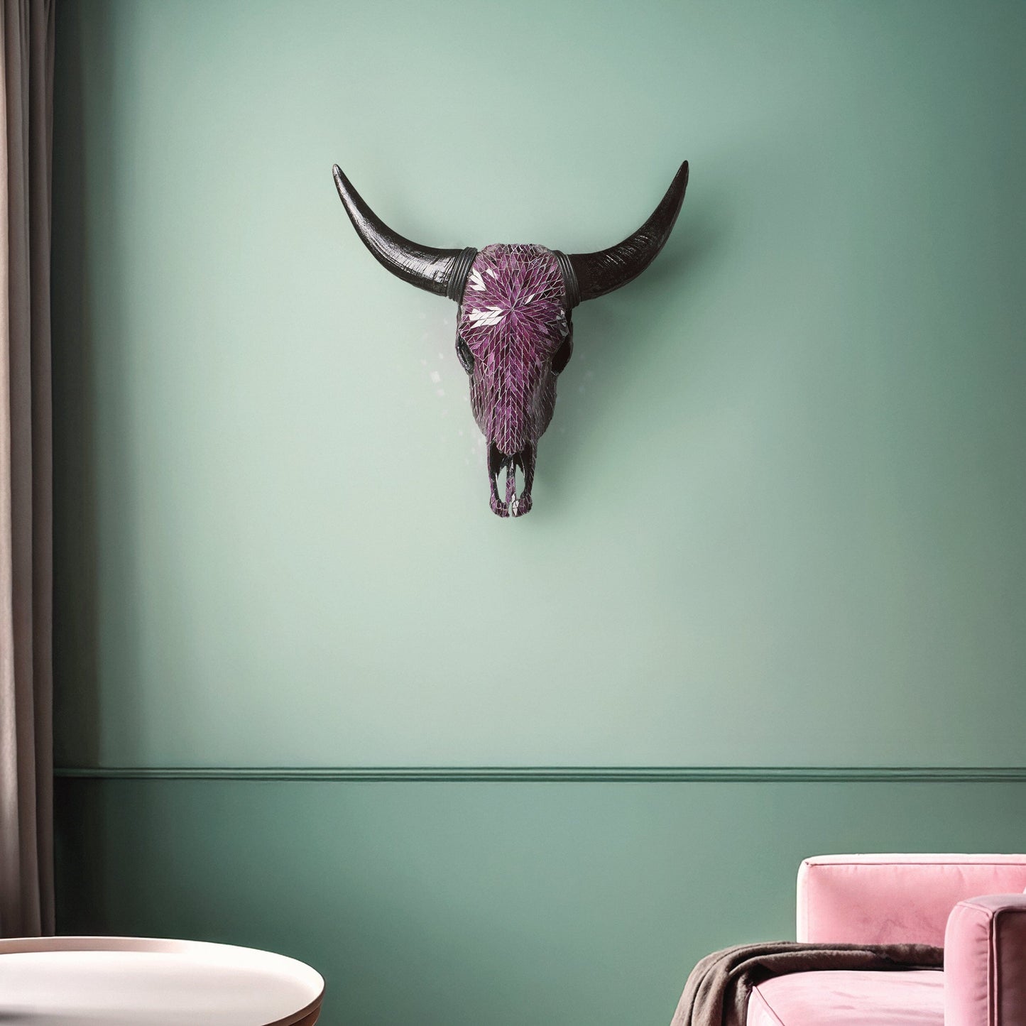 Cow Skull - Purple Mirror // Mosaic Finish