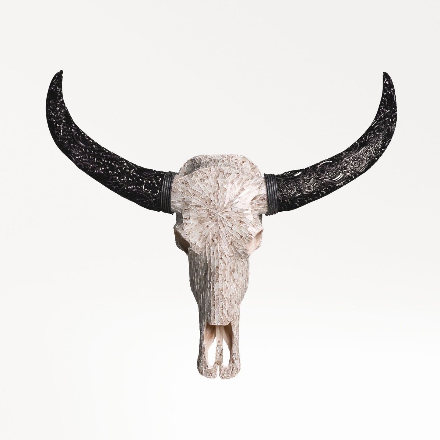 Buffalo Skull - Beige Mirror // Mosaic Finish