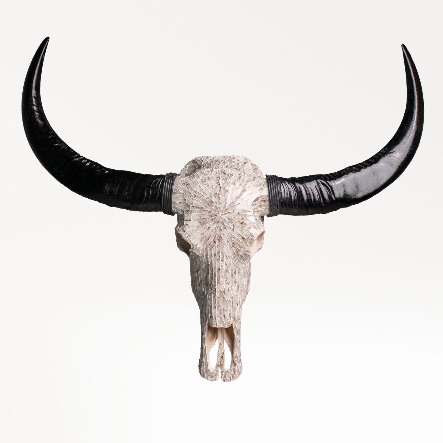 Buffalo Skull - Beige Mirror // Mosaic Finish