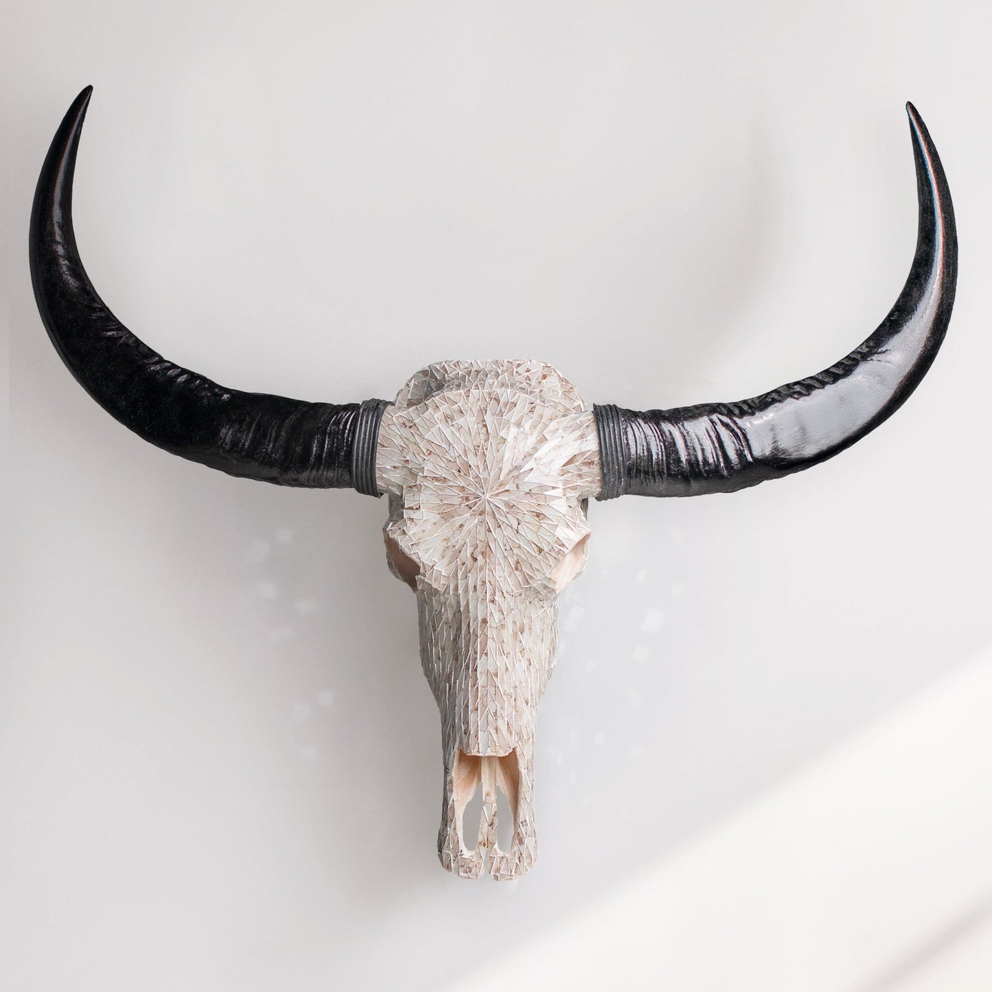 Buffalo Skull - Beige Mirror // Mosaic Finish