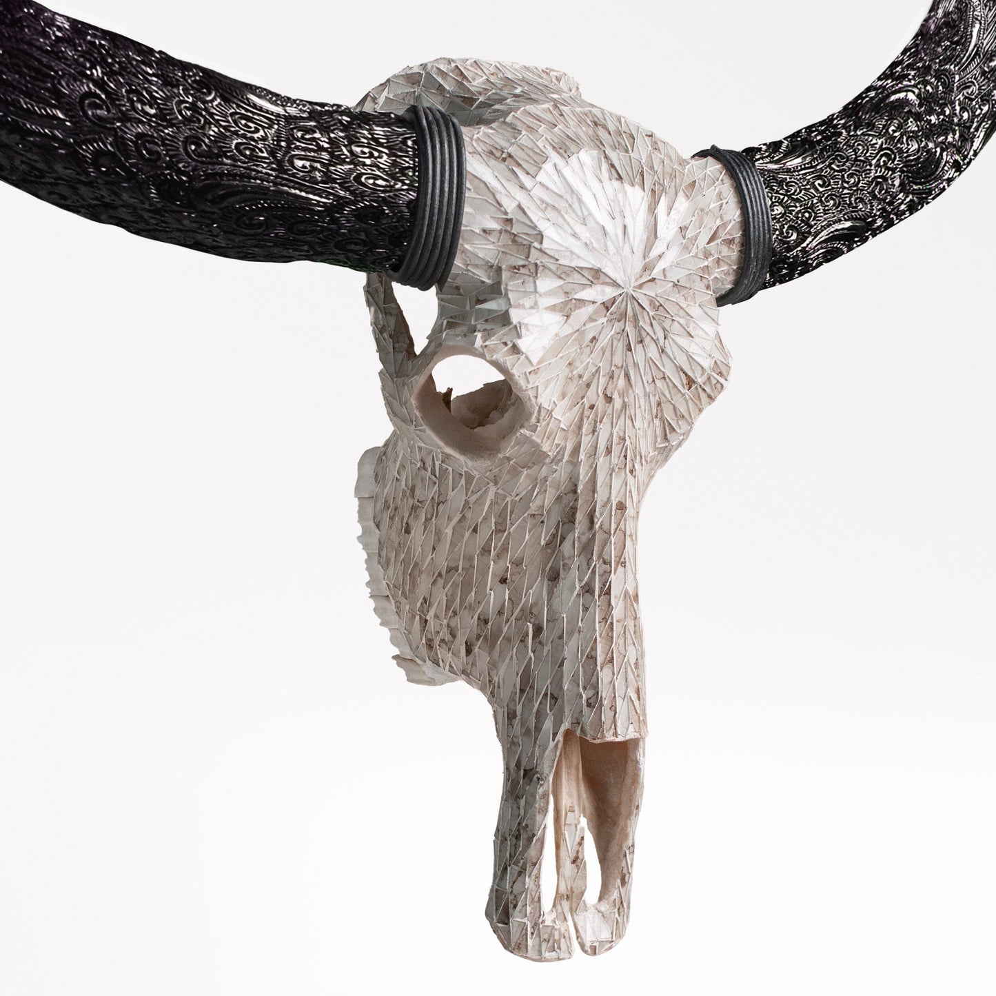 Buffalo Skull - Beige Mirror // Mosaic Finish