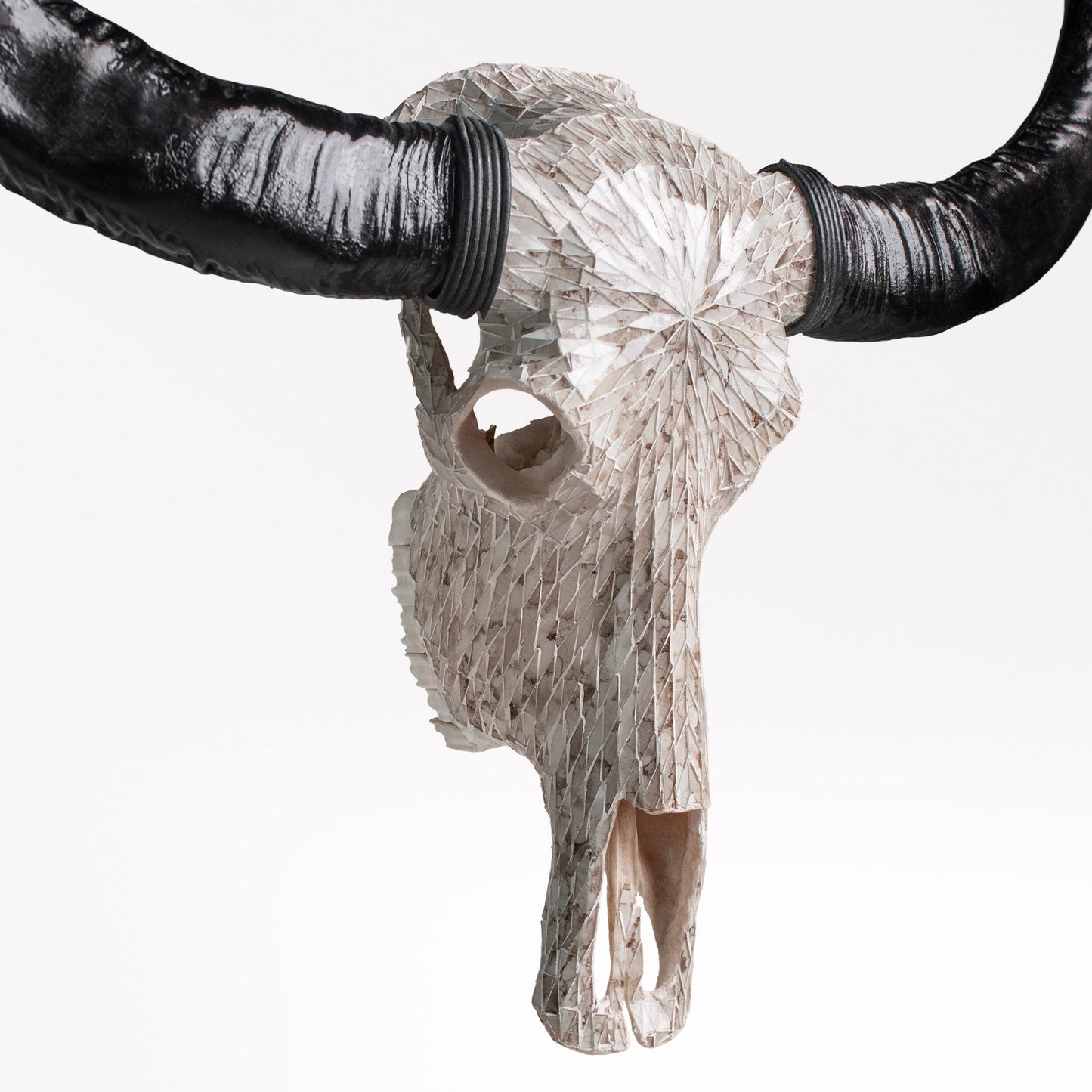 Buffalo Skull - Beige Mirror // Mosaic Finish