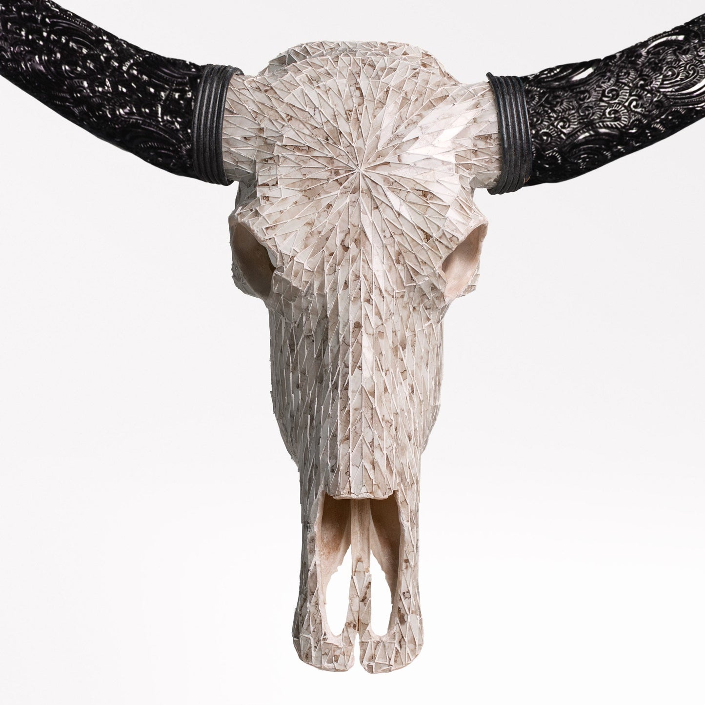 Buffalo Skull - Beige Mirror // Mosaic Finish