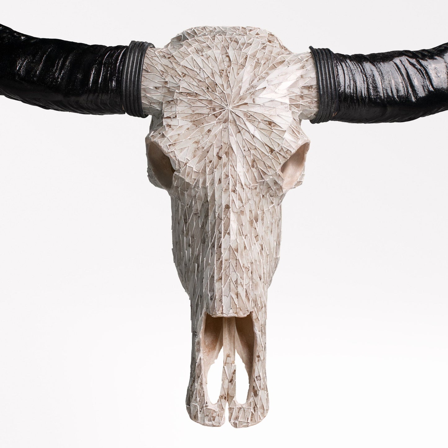 Buffalo Skull - Beige Mirror // Mosaic Finish
