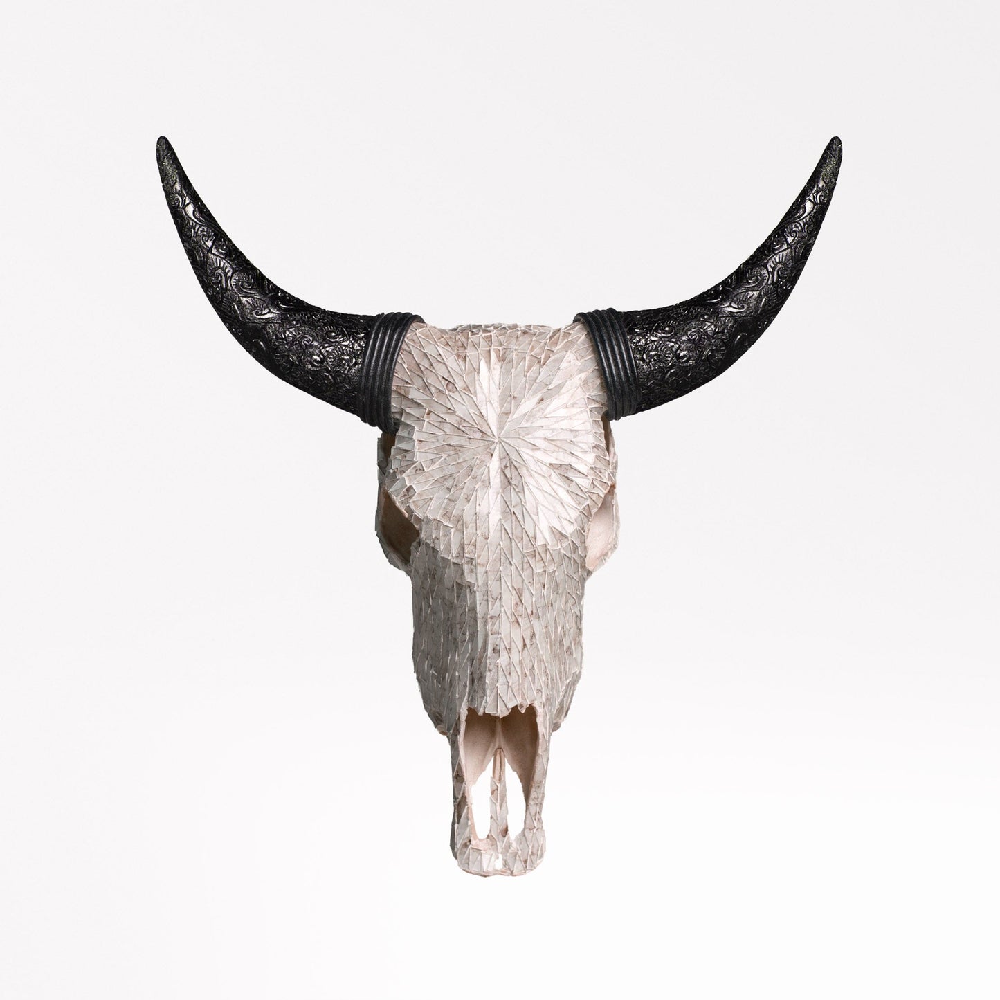 Cow Skull - Beige Mirror // Mosaic Finish