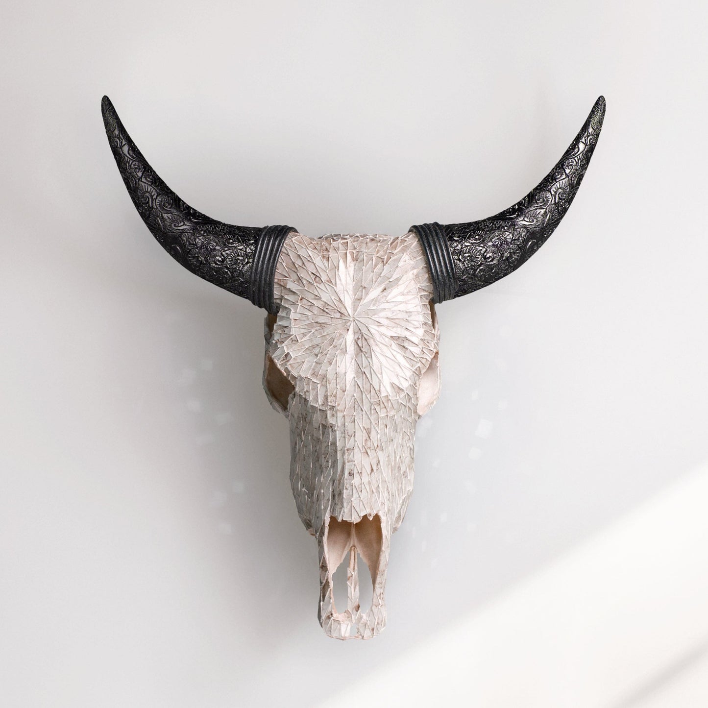 Cow Skull - Beige Mirror // Mosaic Finish