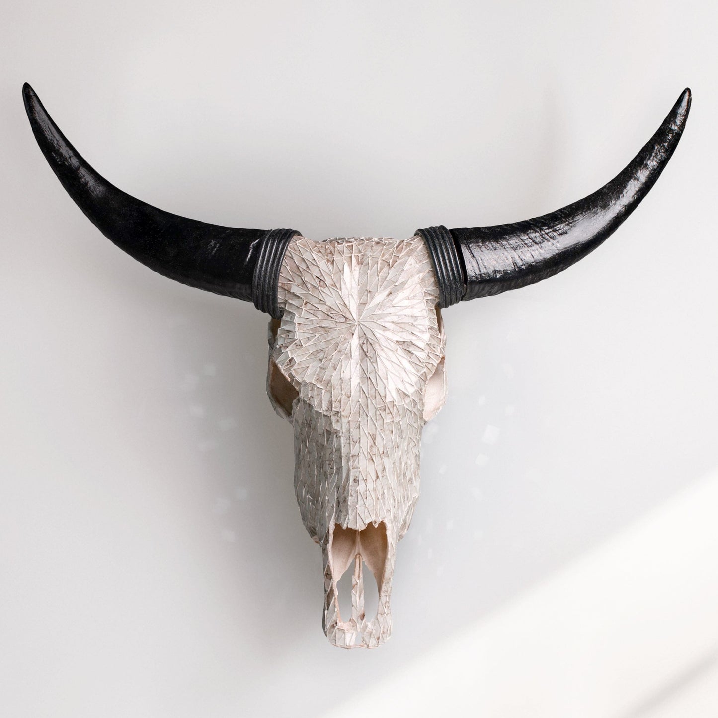 Cow Skull - Beige Mirror // Mosaic Finish