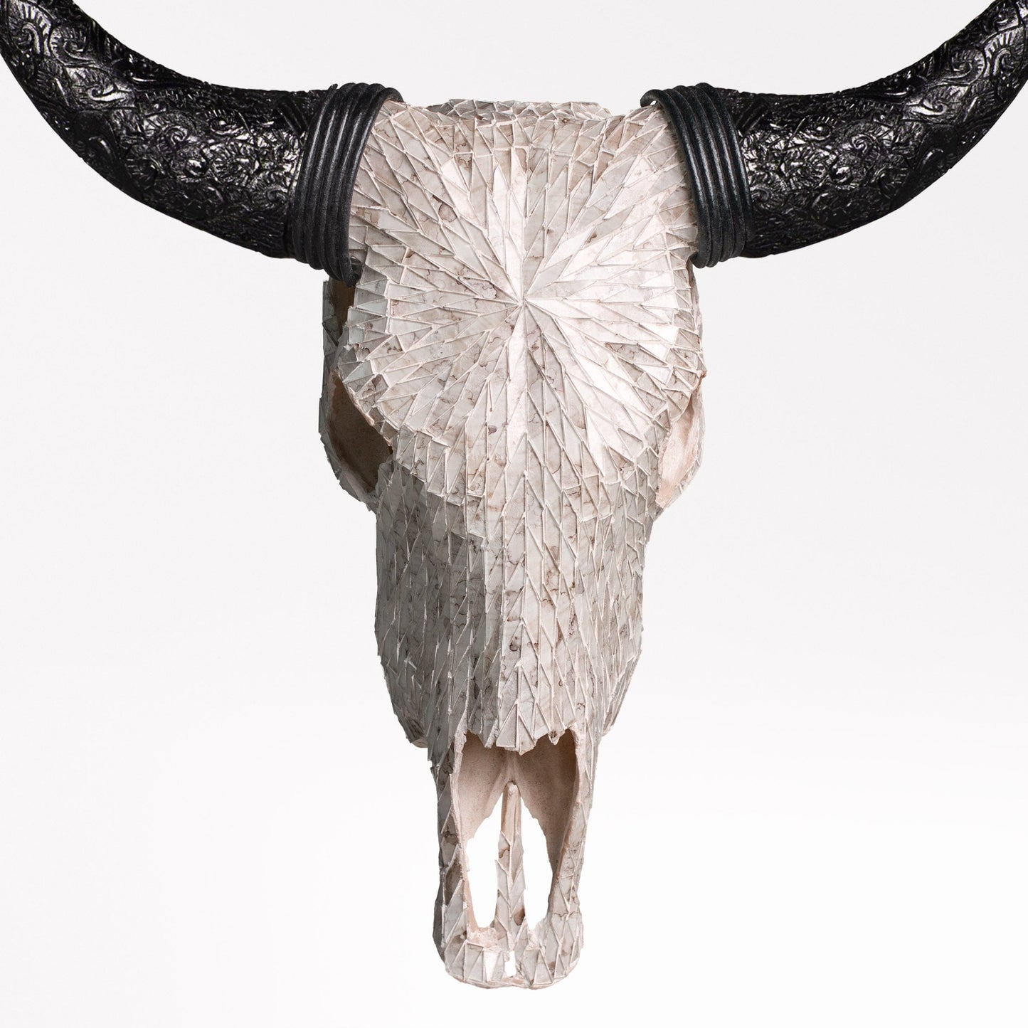 Cow Skull - Beige Mirror // Mosaic Finish