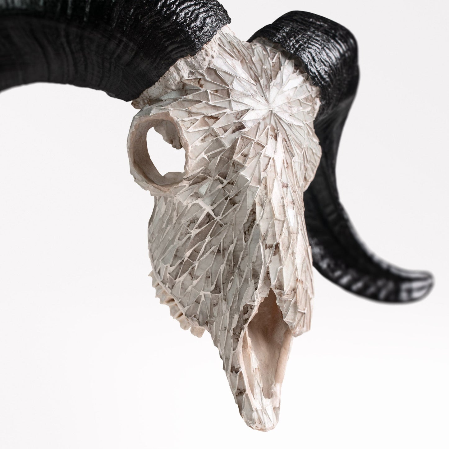 Ram Skull - Beige Mirror // Mosaic Finish