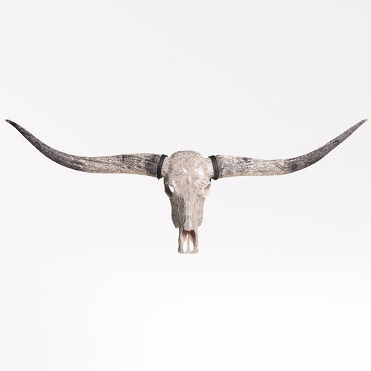 Longhorn Skull - Beige Mirror // Mosaic Finish