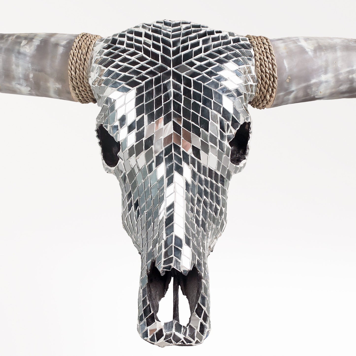 Longhorn Skull // XL Horns -  Mirror // Mosaic Finish