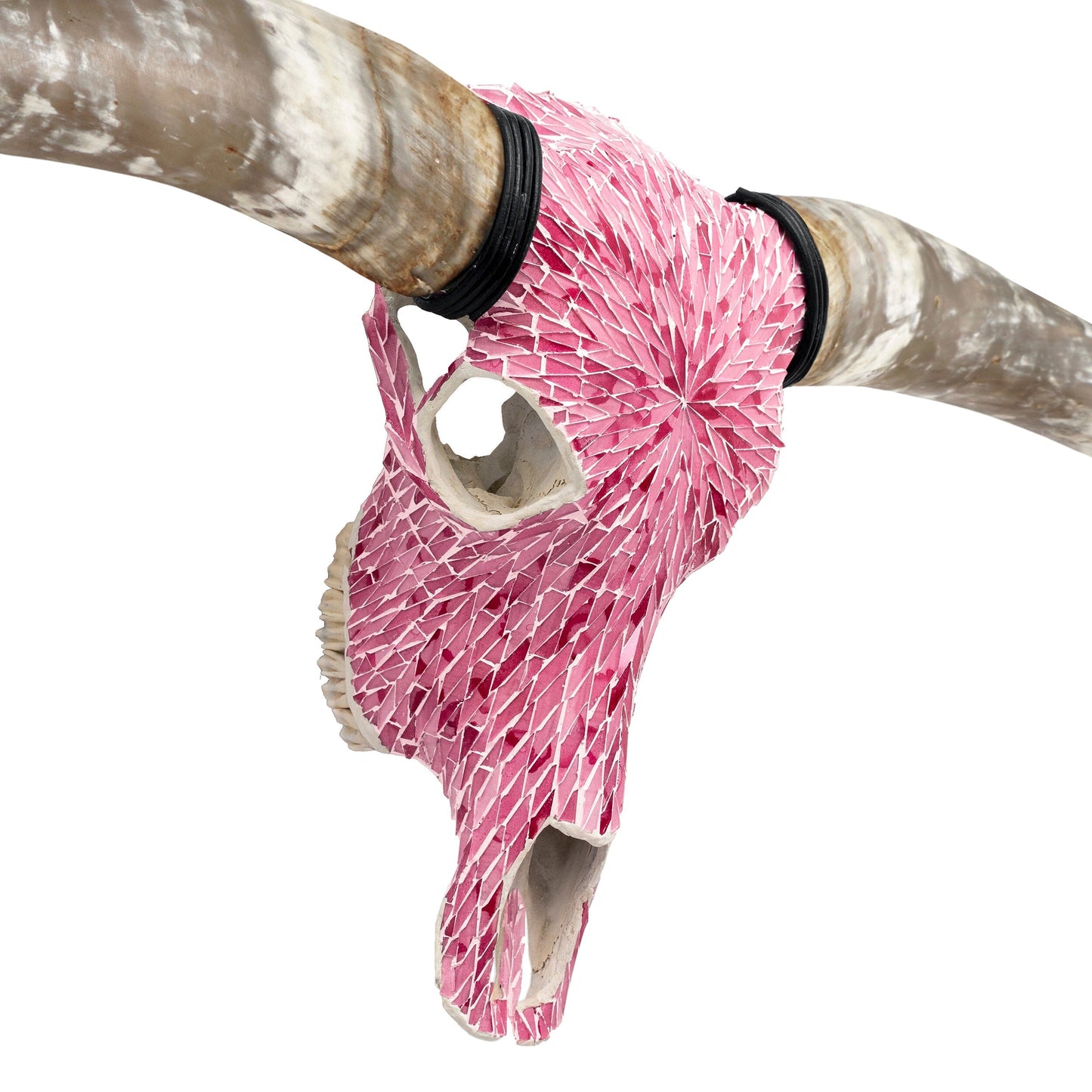 Longhorn Skull - Pink Mirror // Mosaic Finish