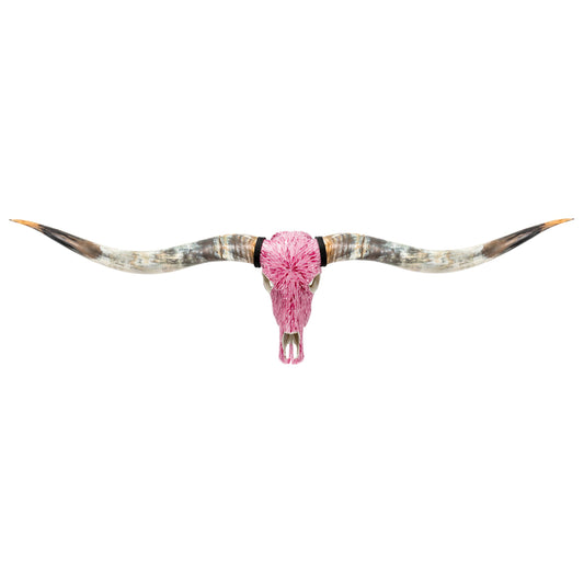 Longhorn Skull // XL Horns - Pink Mirror // Mosaic Finish