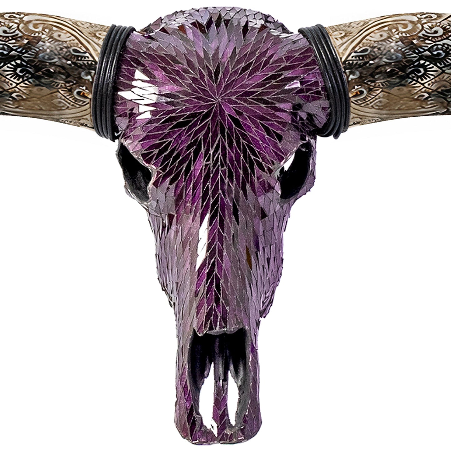 Longhorn Skull - Purple Mirror // Mosaic Finish