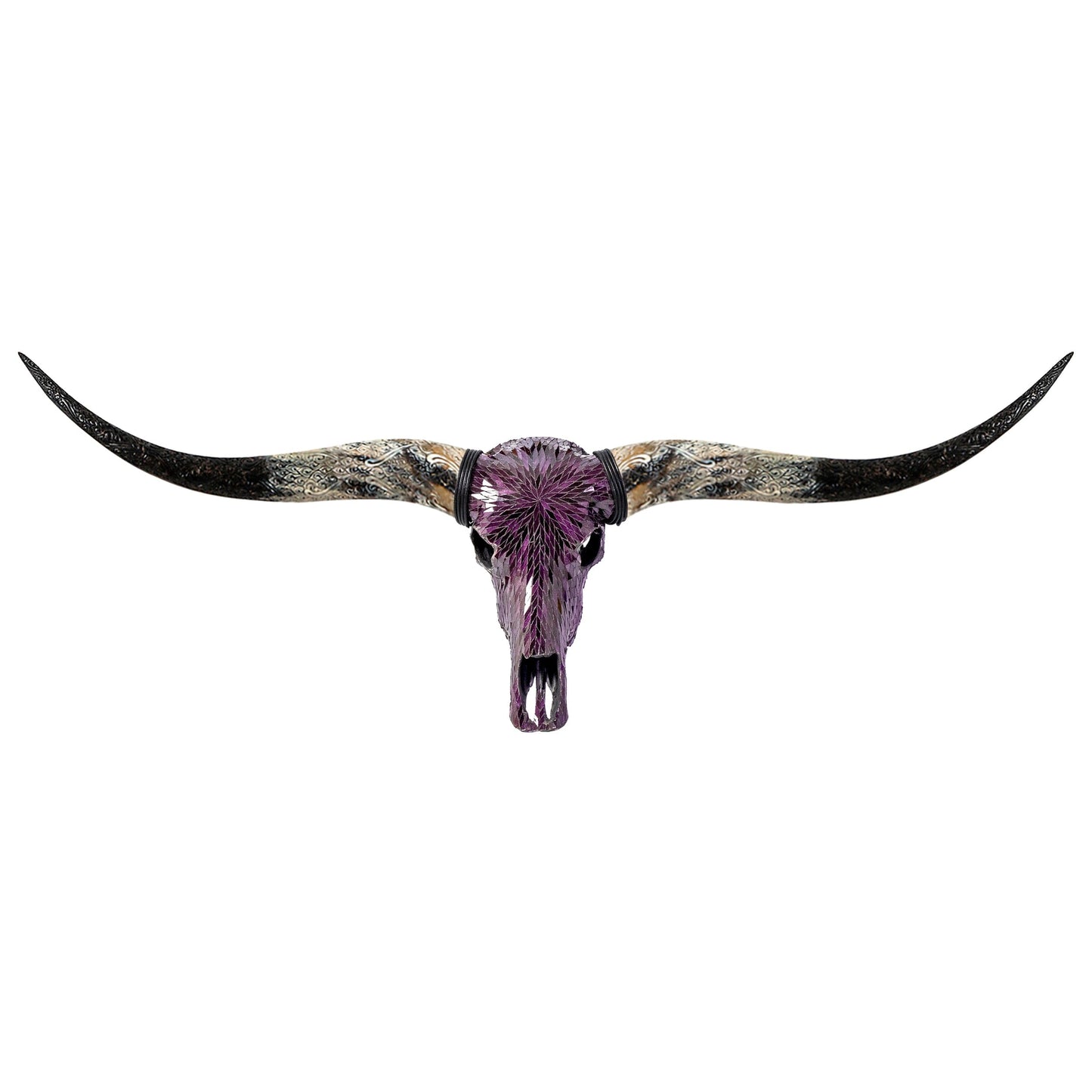 Longhorn Skull - Purple Mirror // Mosaic Finish