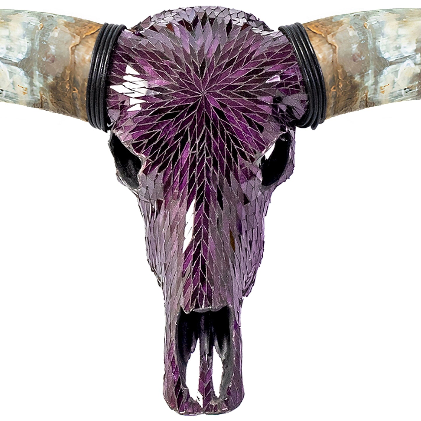 Longhorn Skull - Purple Mirror // Mosaic Finish