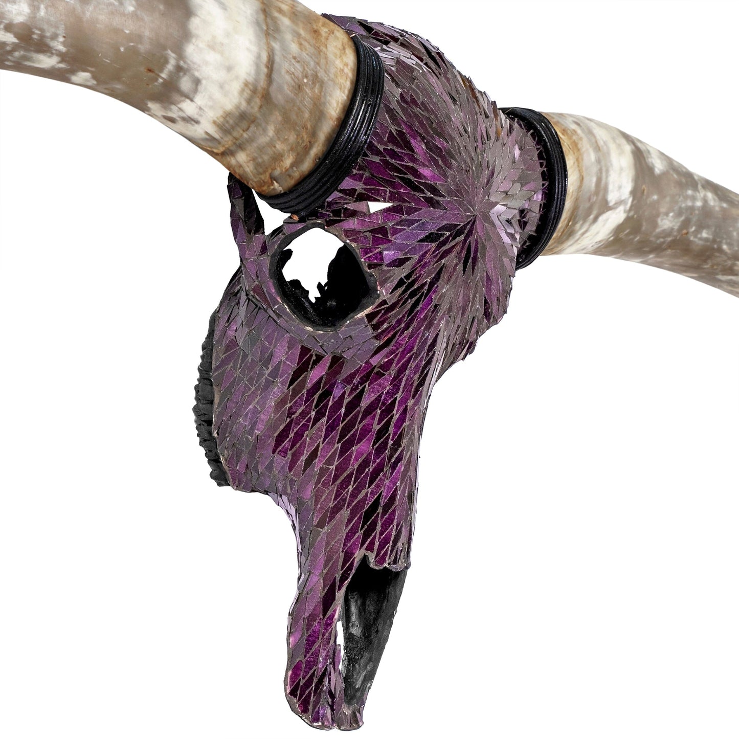 Longhorn Skull - Purple Mirror // Mosaic Finish