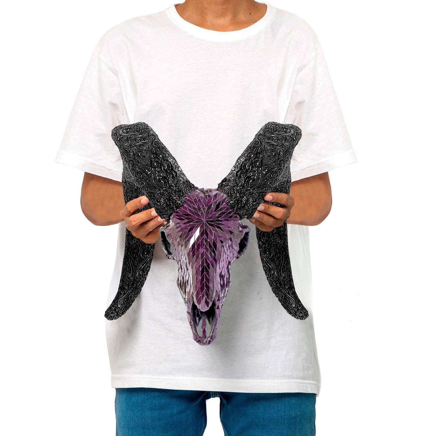 Ram Skull - Purple Mirror // Mosaic Finish