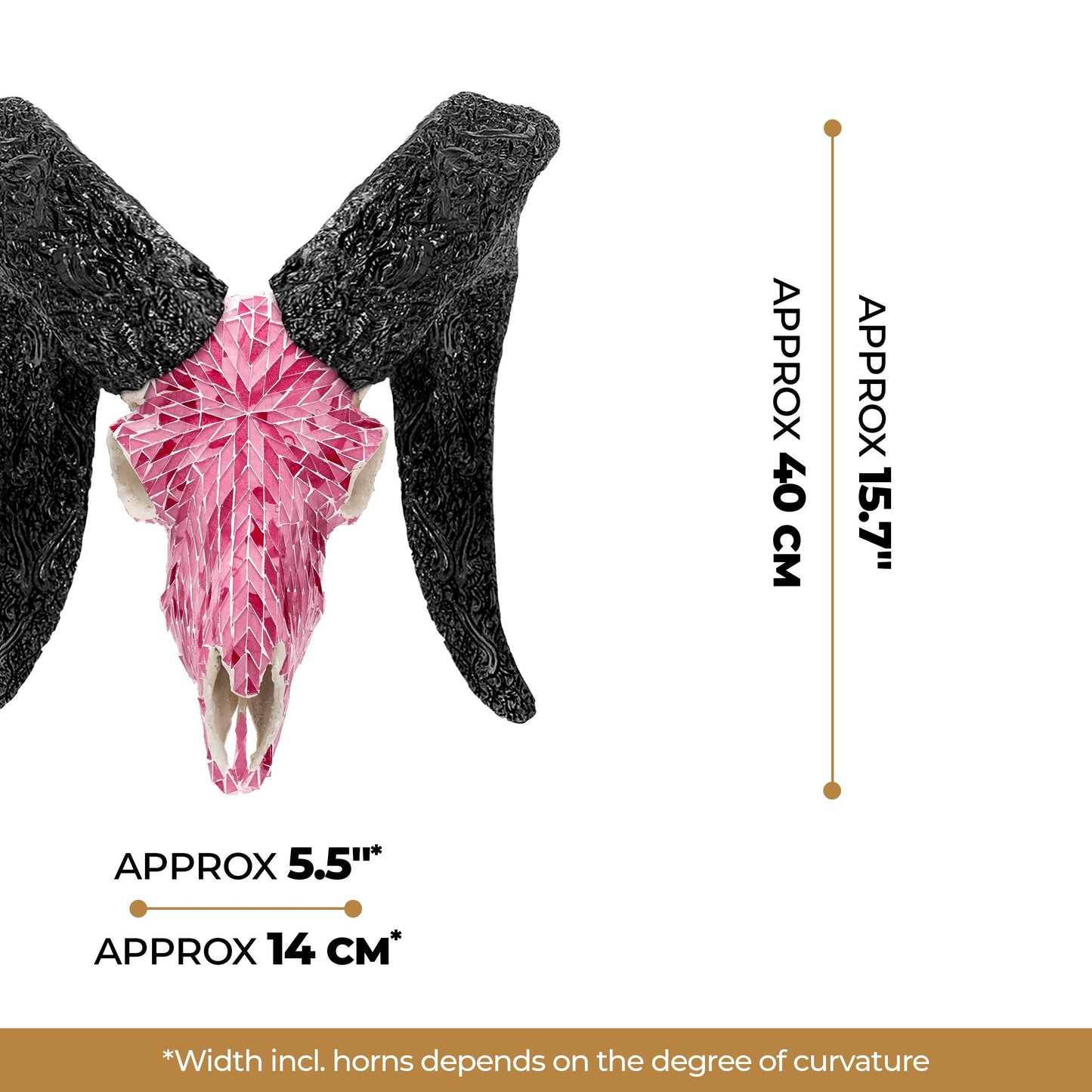 Ram Skull - Pink Mirror // Mosaic Finish