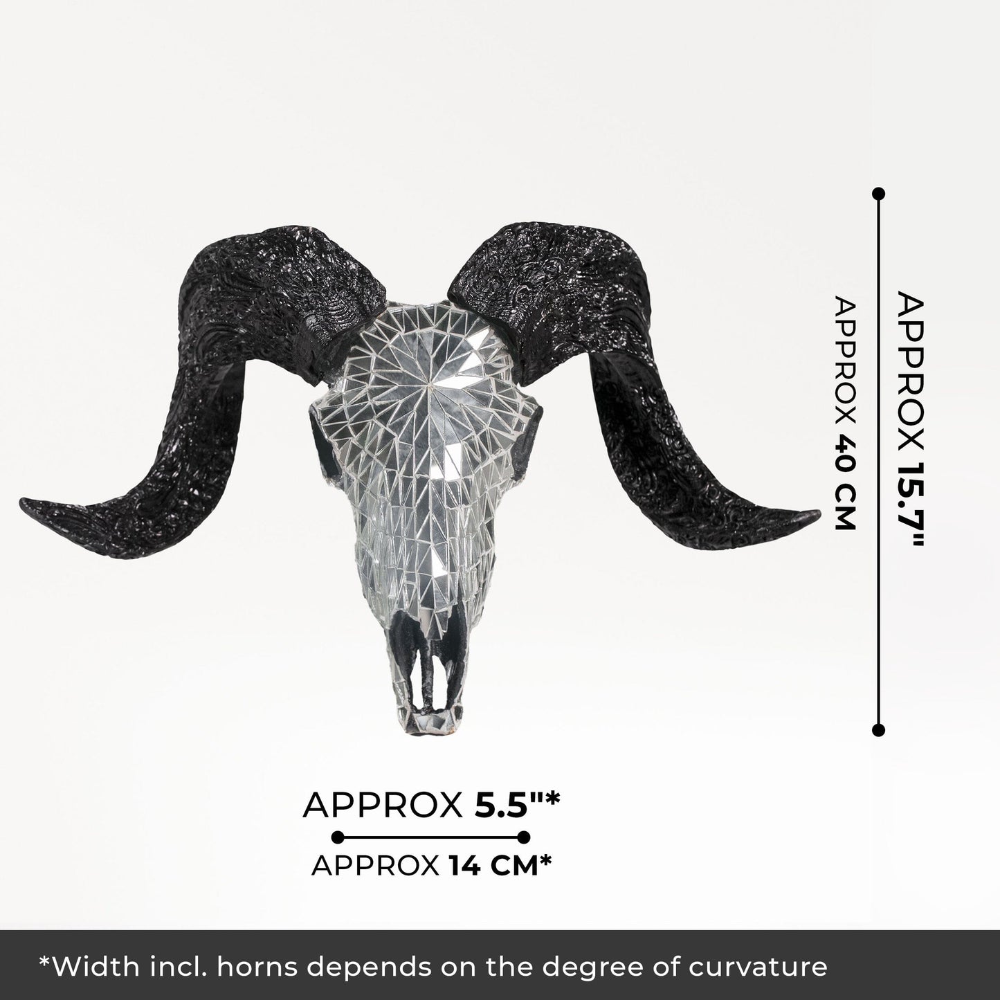 Ram Skull - Mirror // Mosaic Finish