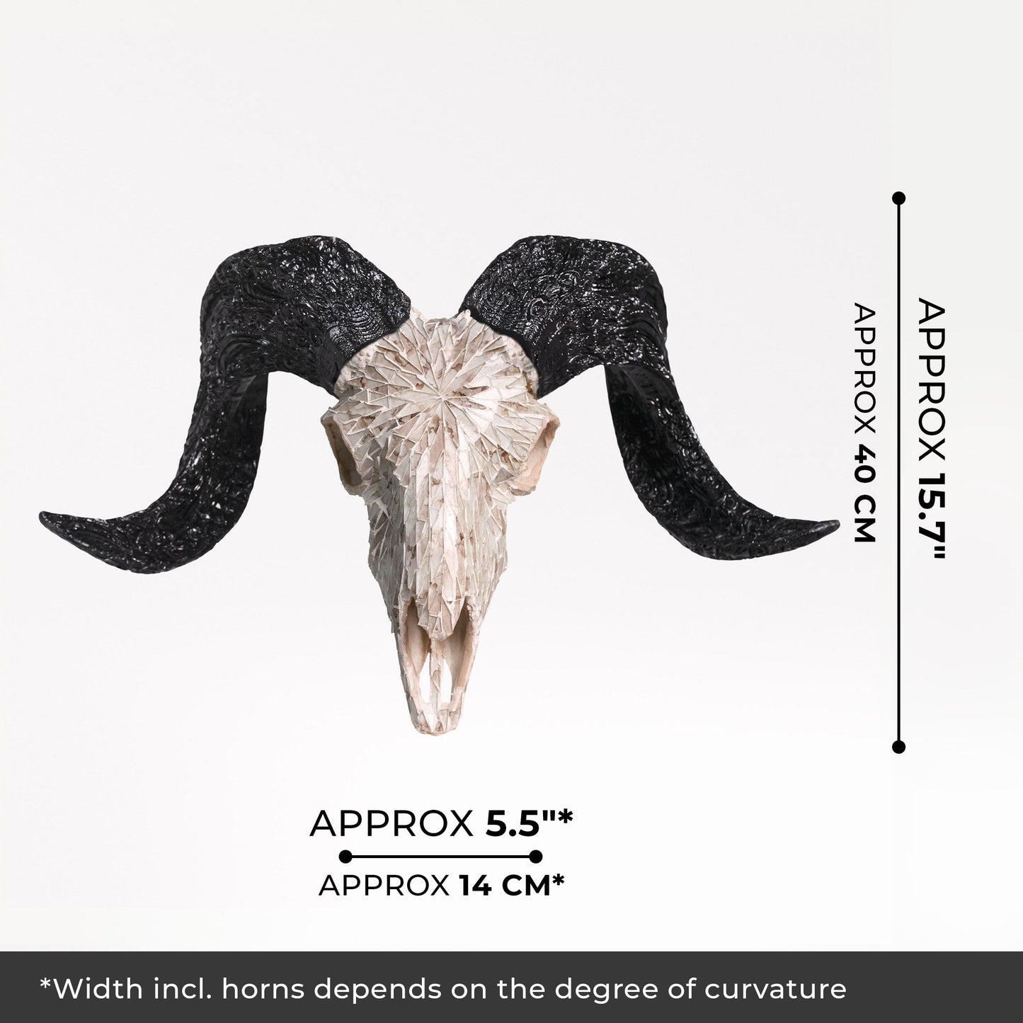 Ram Skull - Beige Mirror // Mosaic Finish