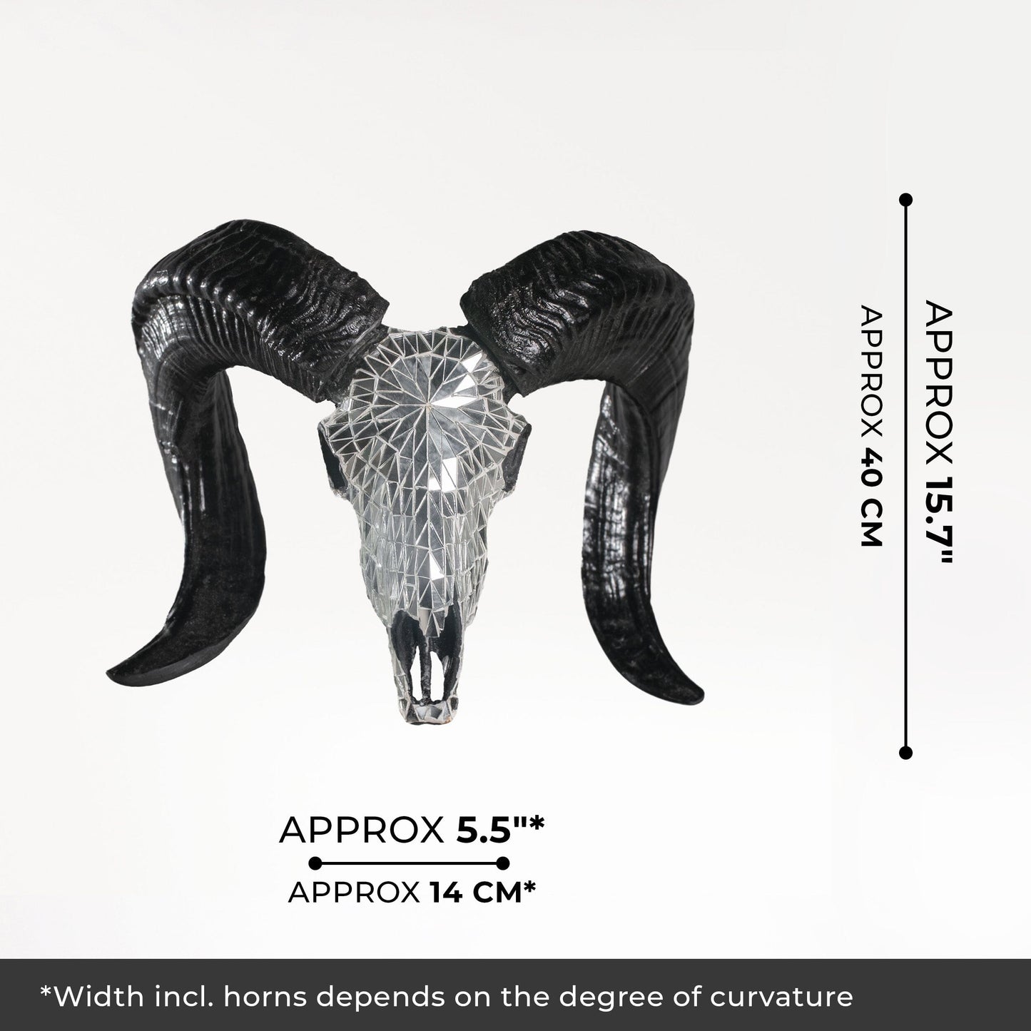 Ram Skull - Mirror // Mosaic Finish