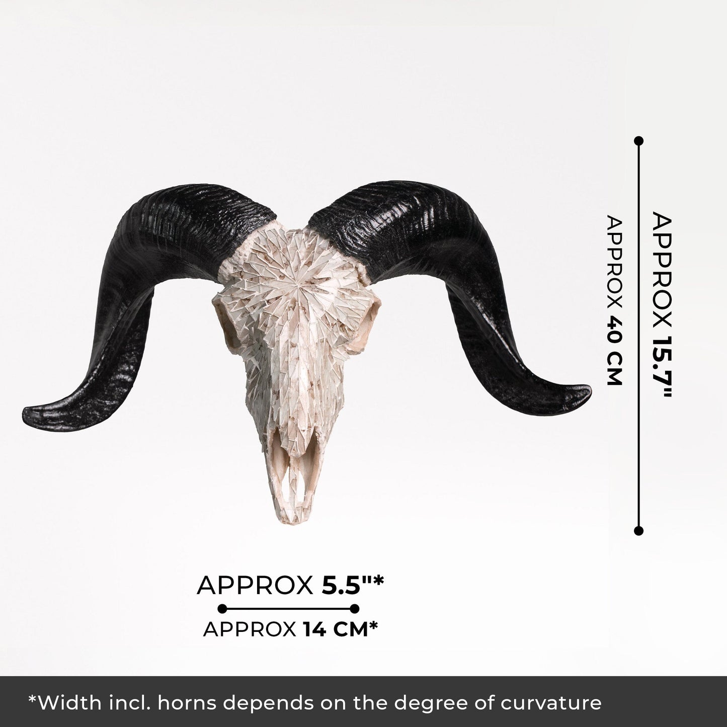Ram Skull - Beige Mirror // Mosaic Finish