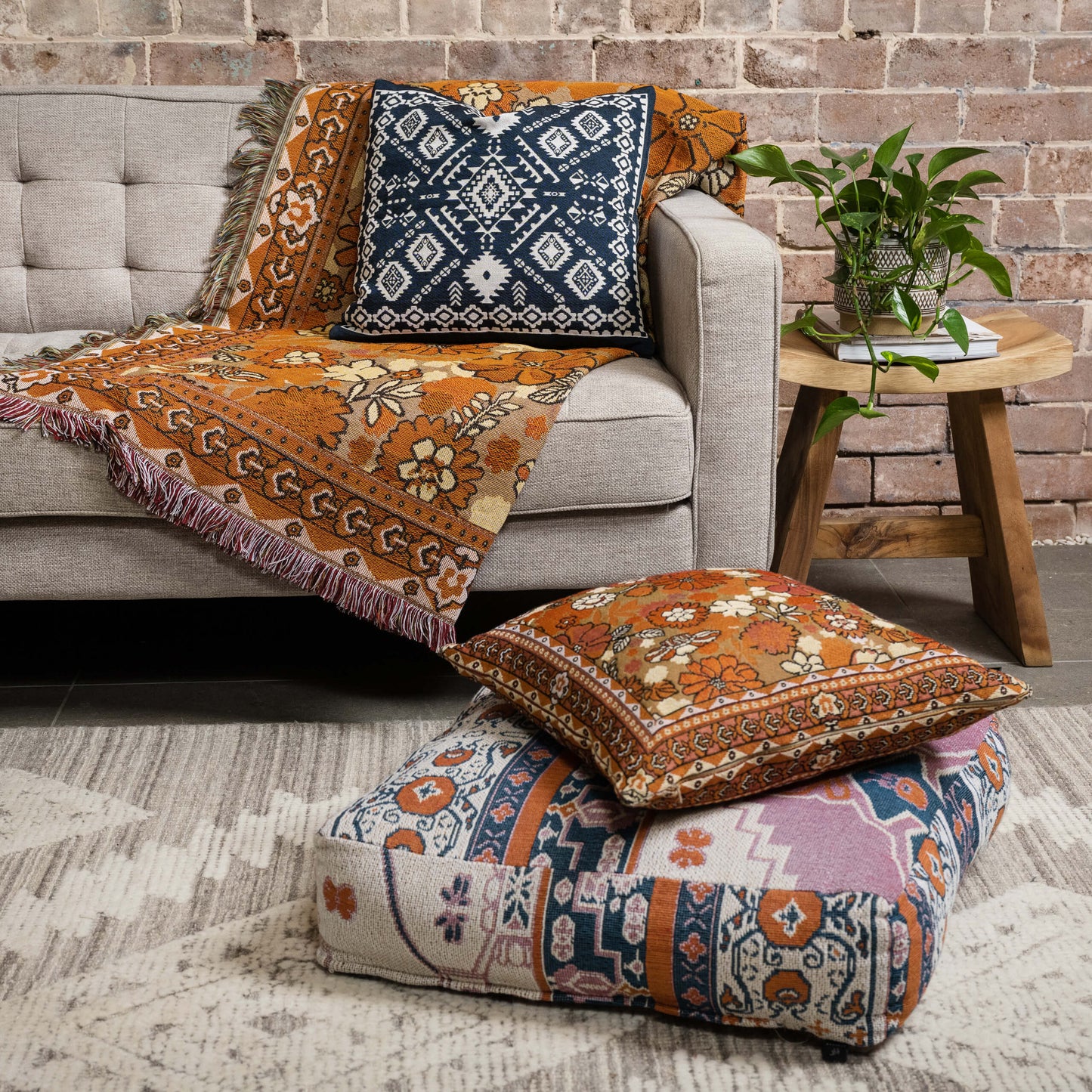 Penny Lane' Woven Cushion Cover