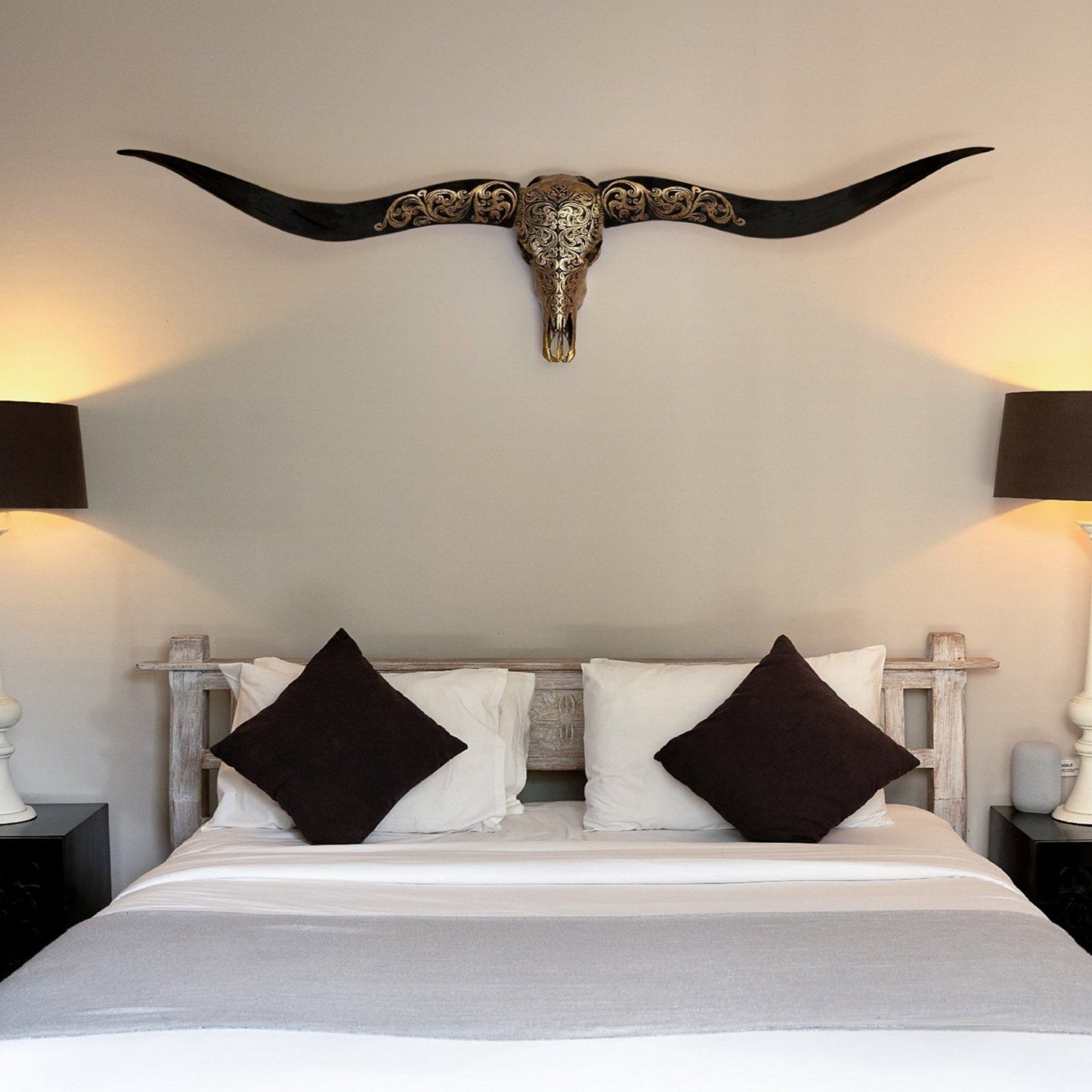 Longhorn Skull // XL Horns - Oriental Gold Metallic