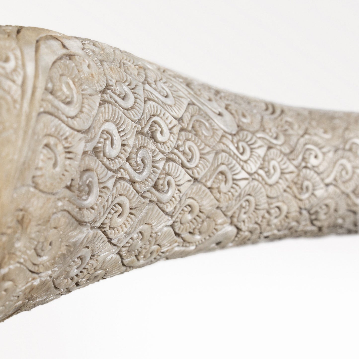 Hand Carved Longhorn Skull // XL Horns - White Glowing Mandala