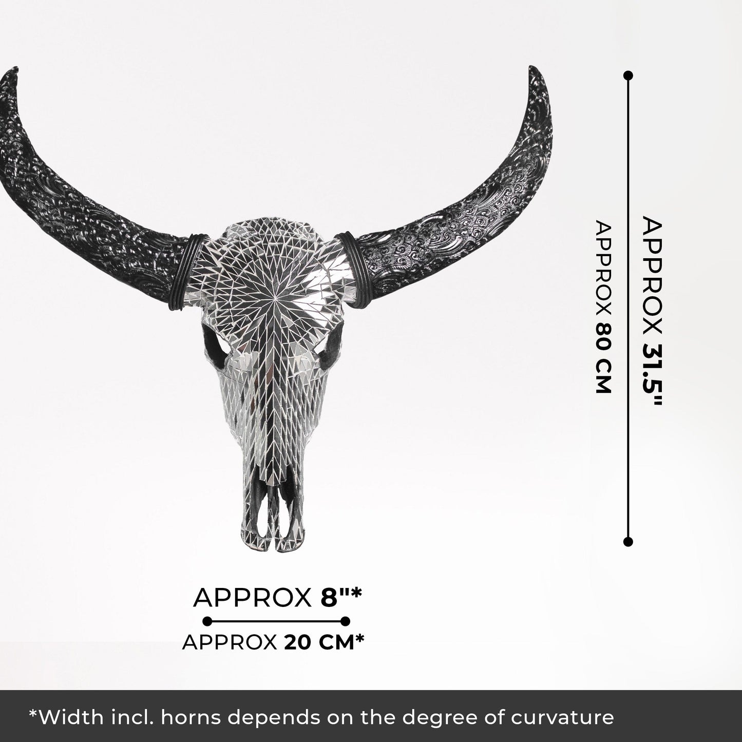 Buffalo Skull - Mirror // Mosaic Finish