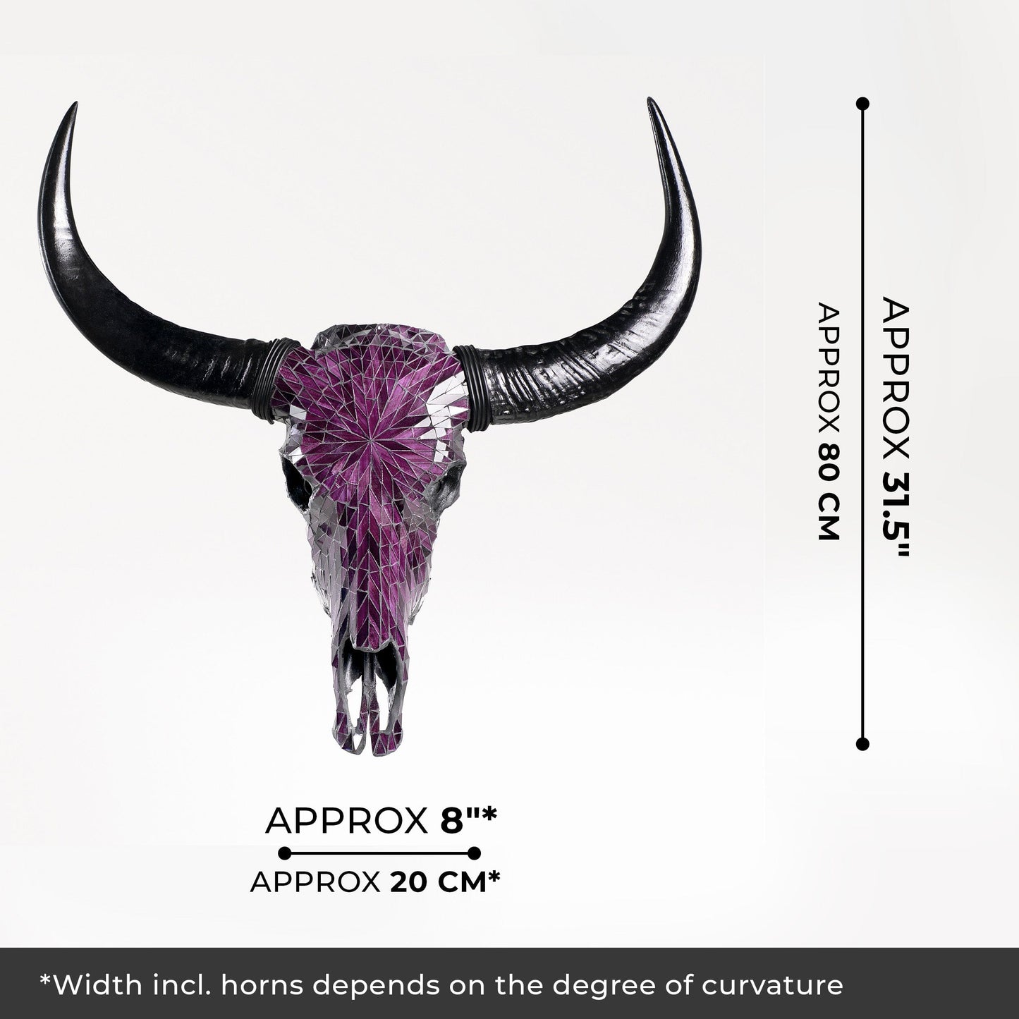Buffalo Skull - Purple Mirror // Mosaic Finish