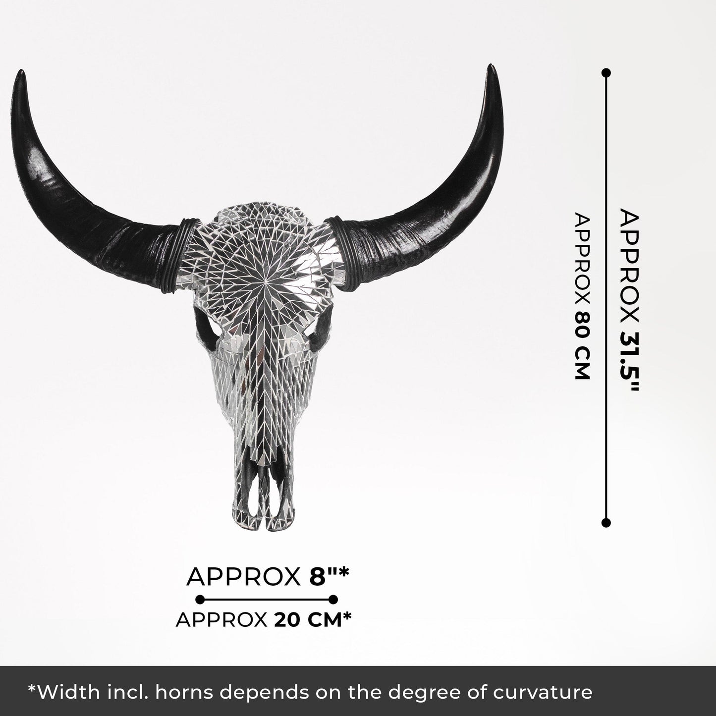 Buffalo Skull - Mirror // Mosaic Finish