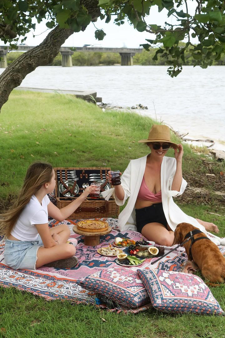 Strawberry Fields' Woven Picnic Rug / Throw