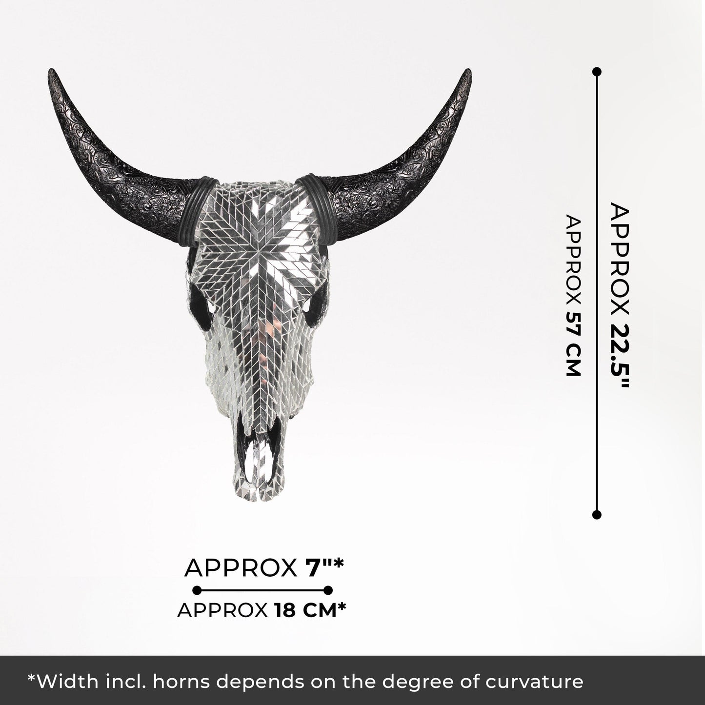 Cow Skull - Mirror // Mosaic Finish