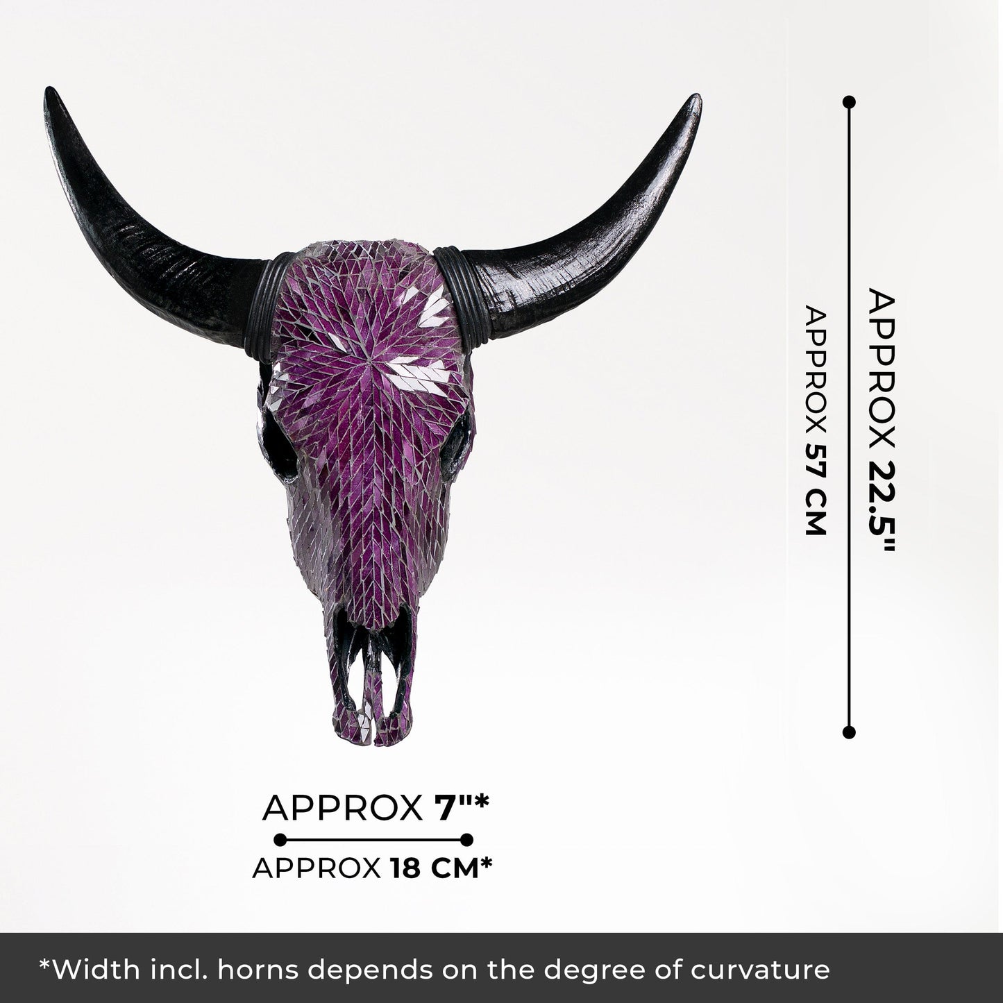 Cow Skull - Purple Mirror // Mosaic Finish
