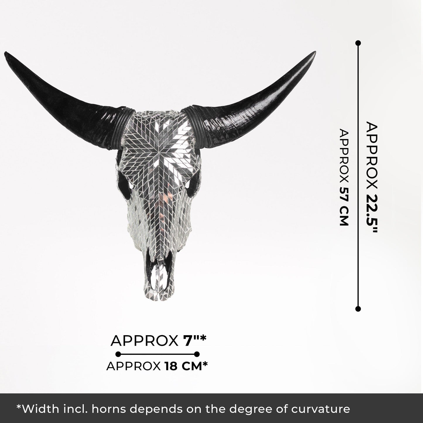 Cow Skull - Mirror // Mosaic Finish